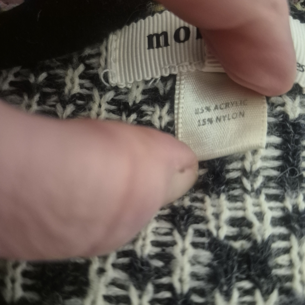 Monteau Hooded Cardigan Cozy Fair Isle Multicolor Open Front Sweater Size M - Picture 3 of 6